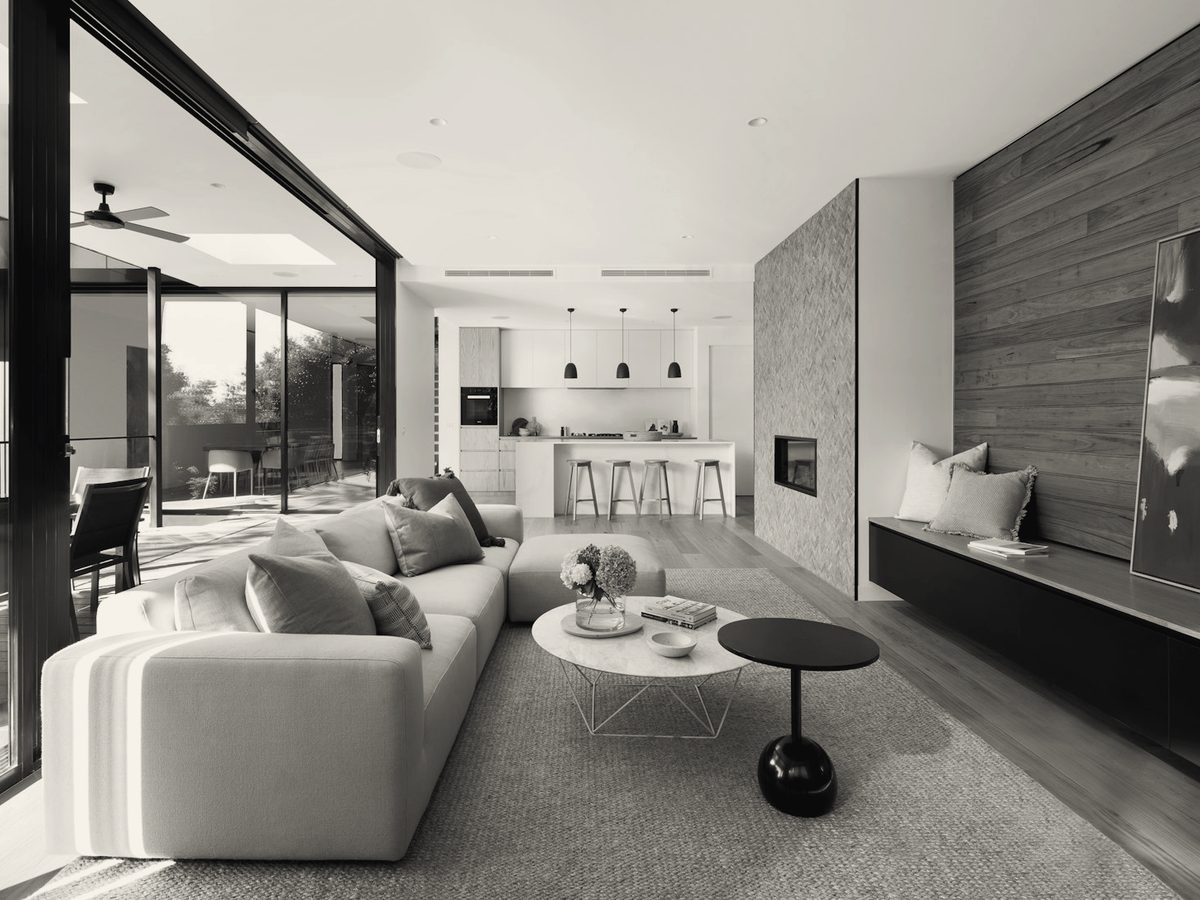 Renovated living space interior
